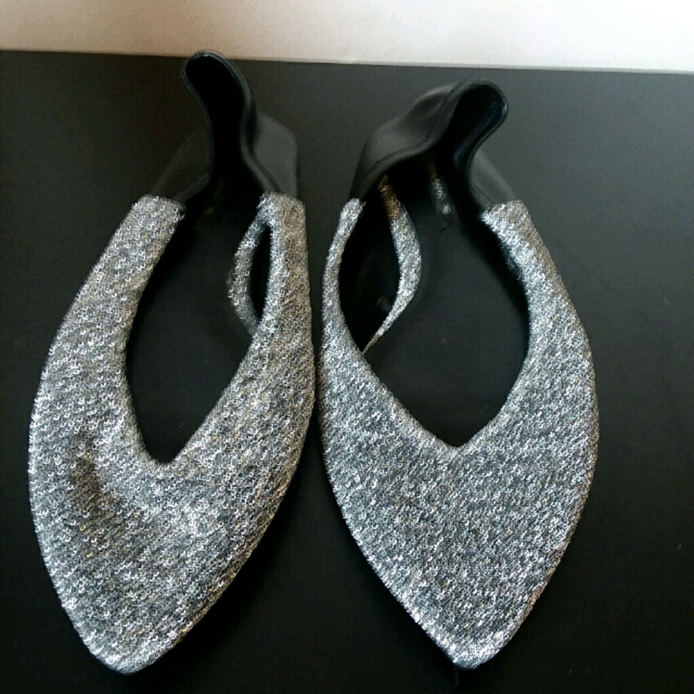 Zara Basic Silver Flats